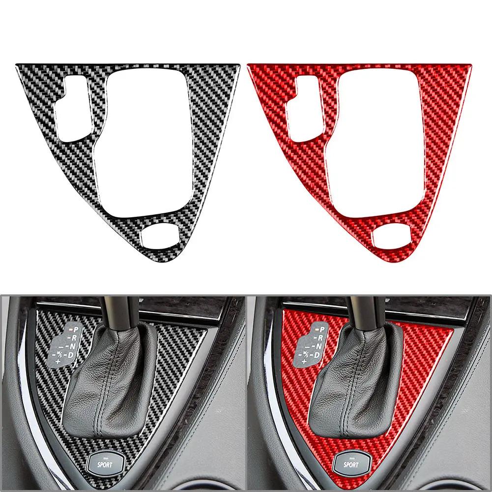 LHD Carbon Fiber Automatic Gear Shift Panel Cover Trim Decoration For BMW 6 Series E63 E64 2004-2010 M6 2006-2010