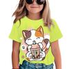 New T-Shirt for Girls Cartoon Tops Short Sleeve Top Girls Clothes 5 To 6 Years Boys Tshirt Tees Fashion Kawaii Children T-Shirt