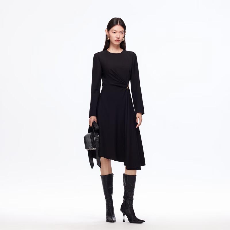 VEROMODA Metal Trim A-Line Little Black Dress