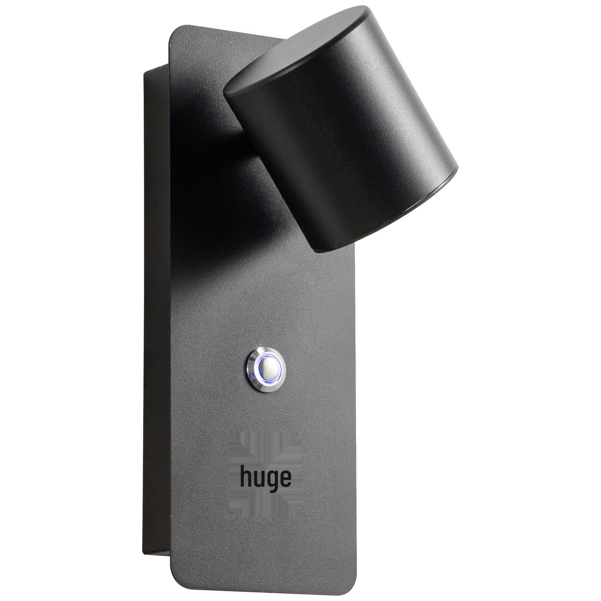 

Rotating Touch LED Bedside Lamp: Modern Minimalist Reading & Atmosphere Light 8W чорний