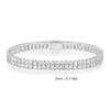 A new 3MM copper inlaid zircon tennis bracelet spring buckle bracelet double row Tennisbracelet tide