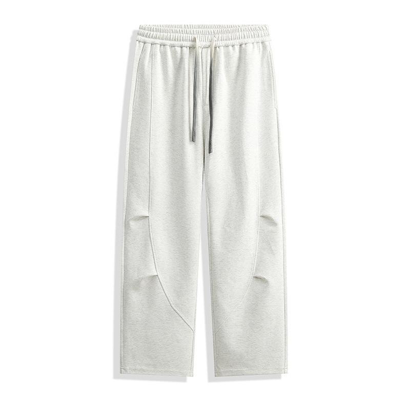 Spring and autumn new men's casual pants loose and versatile solid color wide-leg pants straight casual sports trousers
