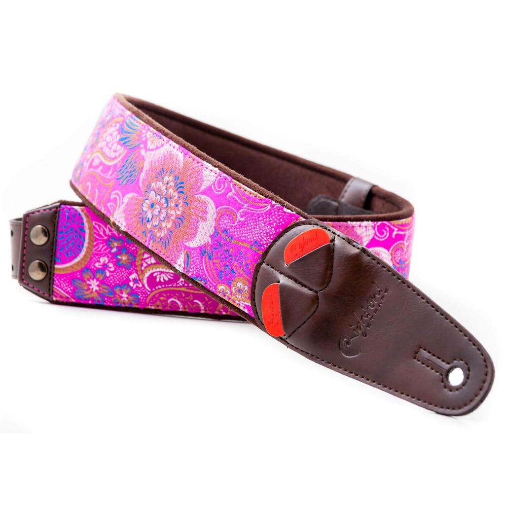Straps 6cm Hokkaido Pink RightOn! Guitar/Bass Strap, Wide, 100-150cm,