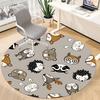 1pc woodland animals Office Round Area Rug, Under Office Chairs Bedroom Living Room Home Decor, Room Deco