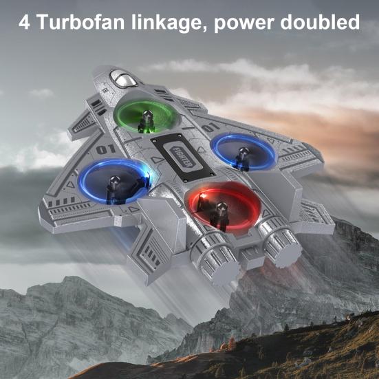 Kinder Fernbedienung Flugzeug Spielzeug mit LED Lichtern 360 Grad Stunt Flip Mini EPP Schaumstoff Kampfjet Modell Anfänger Kinder Erwachsene 2,4 GHz RC Flugzeug