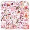 50/100 Nordic Pink Christmas Waterproof Graffiti Stickers for Water Bottles and Computers