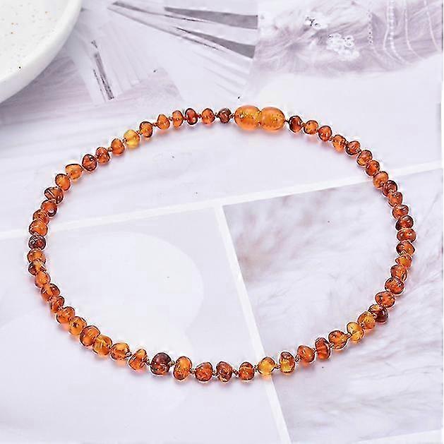 Natural Baltic Amber Necklace for Adults Women or Men/Baroque Shape Polished Amber Beads Certified Amber Jewelry Hwy111