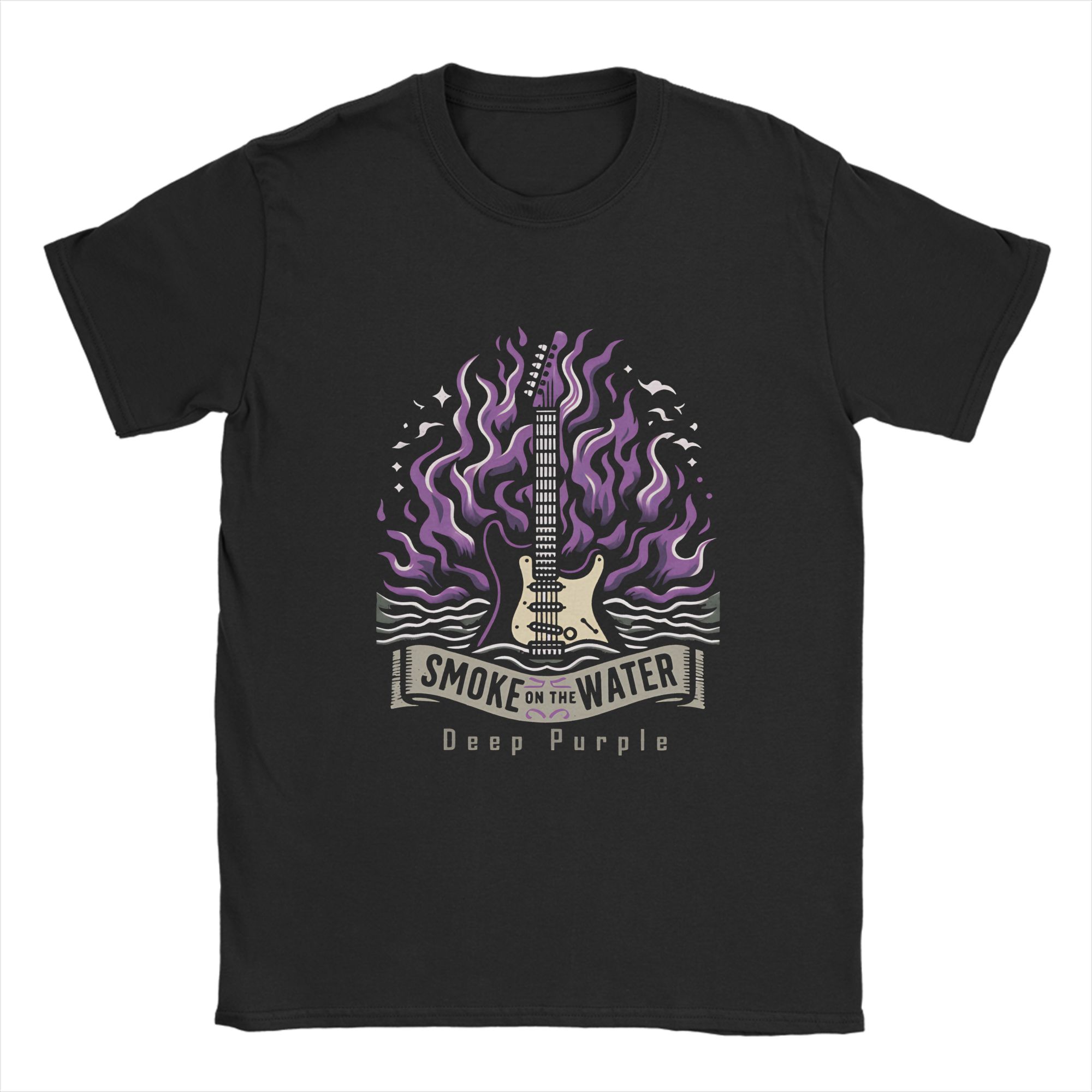 

Deep Purples T-Shirts Men Cool 100% Cotton Tees O Neck Short Sleeve T Shirts Adult Clothes - Men s Summer Cotton Graphic Tee S разноцветный