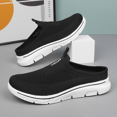 Plus Big Size 48 49 Summer Men Half Shoes Slip On Mesh Slippers Slides Lightweight Comfortable Breathable Dropshipping