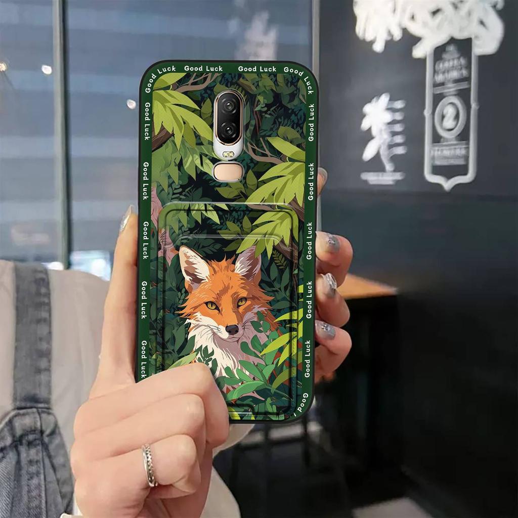 Dirt-resistant Shockproof Phone Case For OnePlus 6/1+6 Full wrap Cartoon protective Soft case Cute Durable Card slot TPU