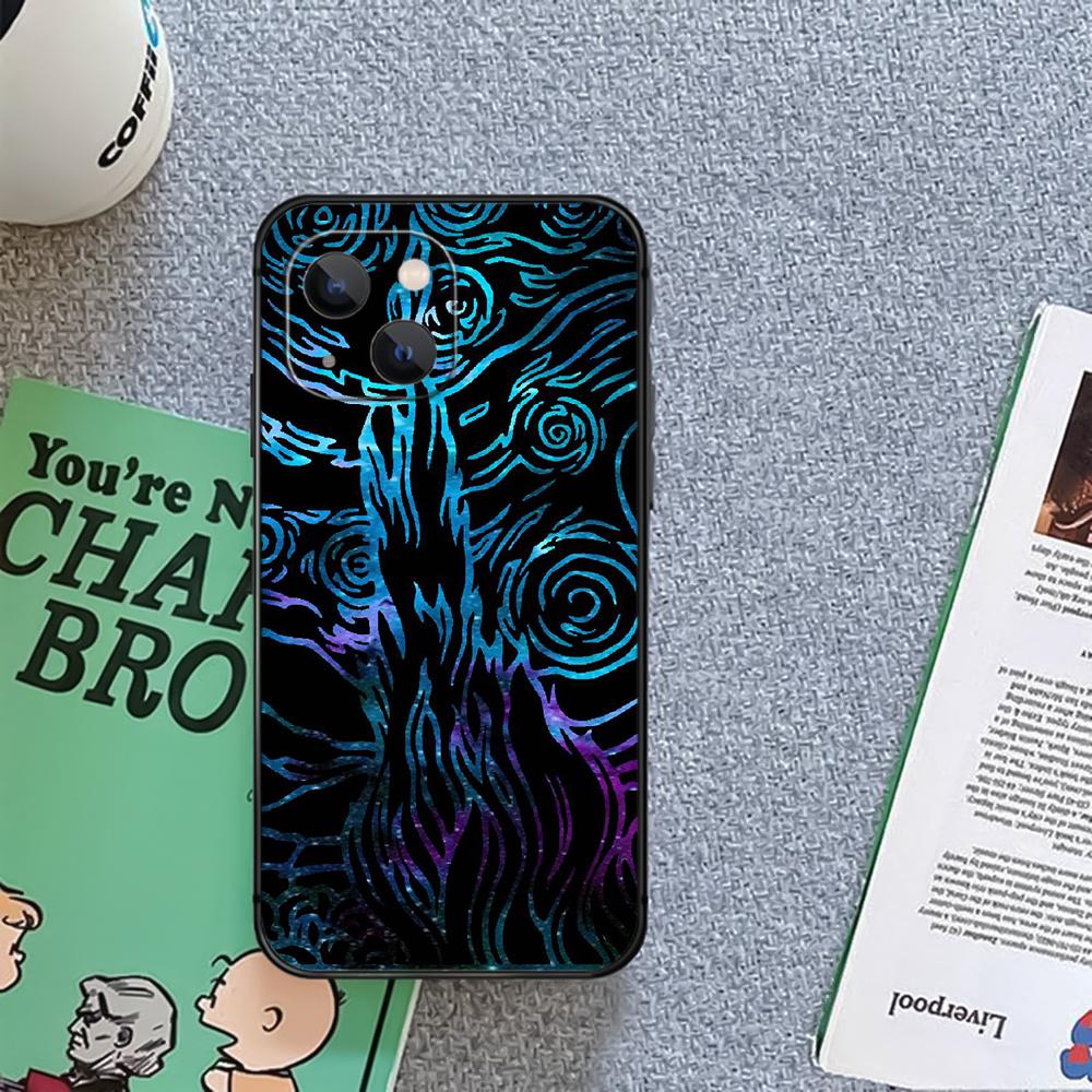 Starry Night Van Gogh Kryt na telefon Coque pro Iphone Xiaomi Mi Samsung Galaxy Redmi Note AS 11 12 13 14 15 22 23 24 5G Pro Plus Max Fe Ultra