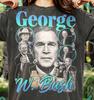 George W. Bush Vintage Former President Collage Comfort Colors® Tshirt, Political History Fan Gift Tee