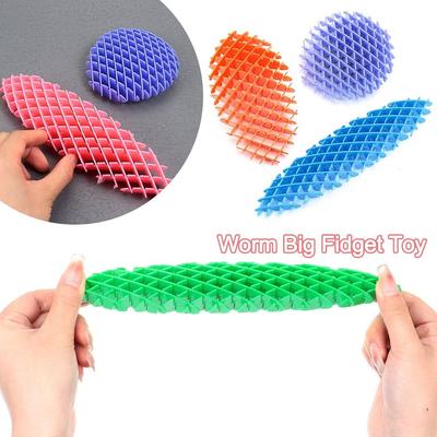 Tolles Geschenk für ADHS Wurm Großes Fidget-Spielzeug Dekompressionsspielzeug Stressabbauendes Verwandlungs-Wurm-Spielzeug