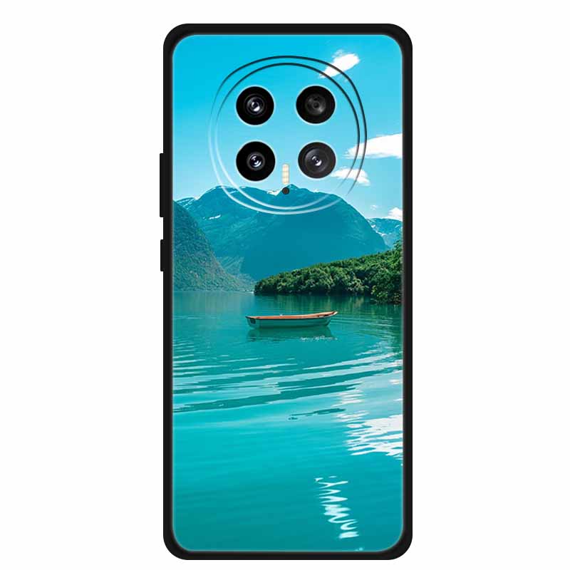 Mobile Phone Protective Case For Honor Magic8 5G Floral Painted Soft Black Silicone Back Cover For Honor Magic 8 2025 Case Funda