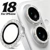For iPhone 17 Pro Max 17Air 16 Metal Glitter Bling Lens Film HD Glass Camera Protective Cap For iPhone15 Camera Protector Ring 4