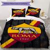 A.S. Roma Muster Bettwäsche-Steppdecken-Set Steppdecke Kissenbezug Heimdekoration Geburtstagsgeschenk (1 Bettbezug + 2 Kissenbezüge (ohne Füllung))03