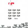 10Pcs Stainless Steel Wind Deflector Clips Durable Practical Rain Eyebrow Clips Glass Clip For Heko/Sned/G3