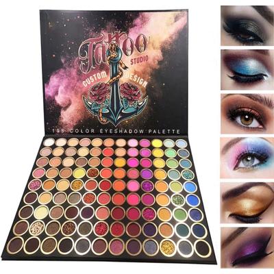 108-color Professional Eyeshadow Palette Matte Shimmer Color Eyeshadows Highly Pigmented Waterproof Long-lasting Nude Eye Makeup Set