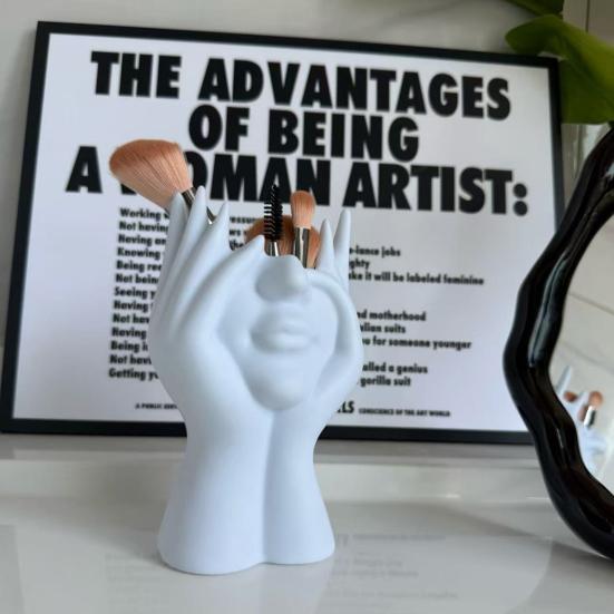 Pen Holder Large Capacity Desktop Organizer For Pens Makeup Brushes Key