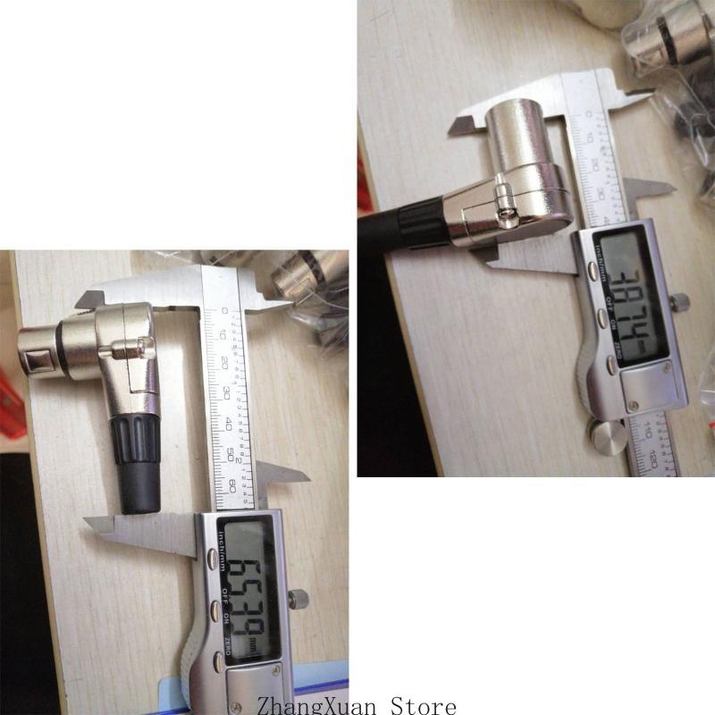 3 Pole XLR Connector 90 Degree Male Female XLR Adapters 3 Pin Microphone Plug Cable Connector 3XUF