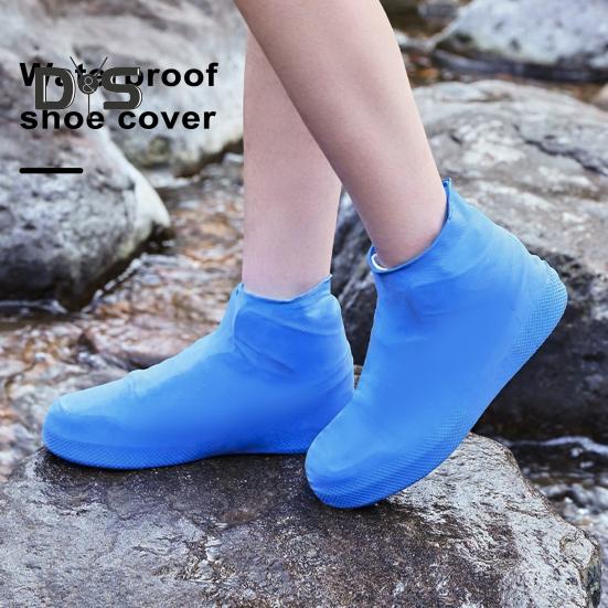 1 pár návleků na boty do deště Vodotěsné Zesílené Silikonové Lehké Skládací Provedení Snadno se Čistí Vysoká Elasticita Návlek na holínky
