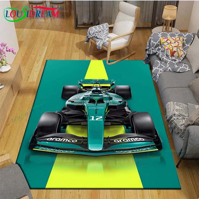 3D Racing Car Decor Carpet Non Slip Rug for Balcony, Bedroom, Kitchen & Coffee Table Stylish Floor Mat & Gift