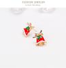 Women Christmas Small Bell Ear Studs Fashionable Earrings Jewelry Decoration for Ladies