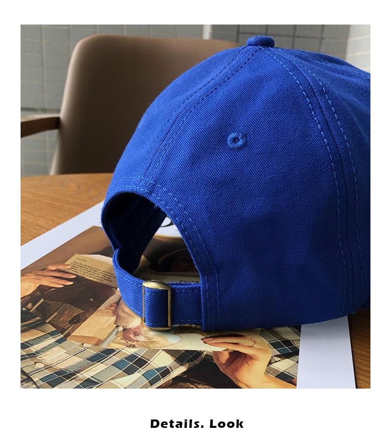 Korean Style Letter Baseball Cap Women Big Head Circumference Cap Simple Soft Top Sun Hat Men
