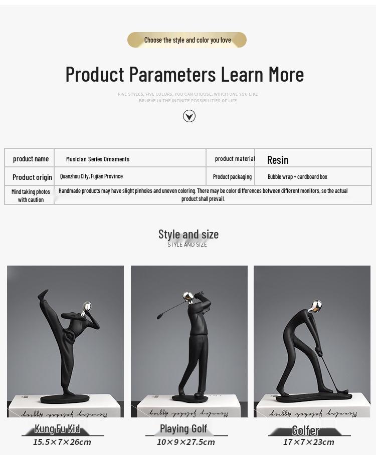 Nordic Music Band Figures: Creative Living Room & TV Cabinet Ornament