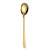 Thickened Long Handle Stainless Steel Korean Spoon & Fork Set for Dessert, Soup, and Ladling
