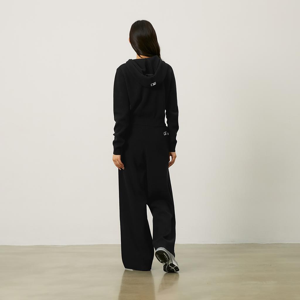 New MLB MLB Preppy Style Collection New York Yankees Knitted Sports Pants Women's Black 3FPTV0344-50BKS