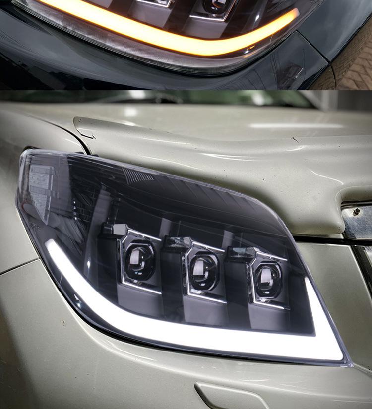 Prado 10-13 LED Headlights: Daytime Running Lights & Sequential Turn Signals