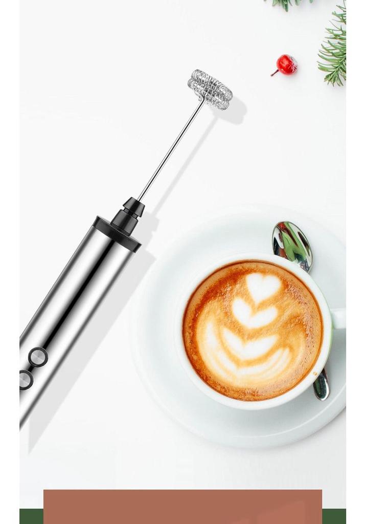 USB Rechargeable Handheld Electric Milk Frother – Ideal for Eggs, Baking, and Frothing.