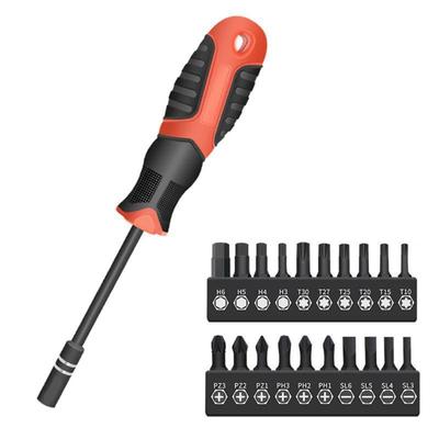 Professional 20 In 1 Screwdriver Set Steel Magnetic Screwdriver Set Multifunction Replaceable Head Bits for Household
