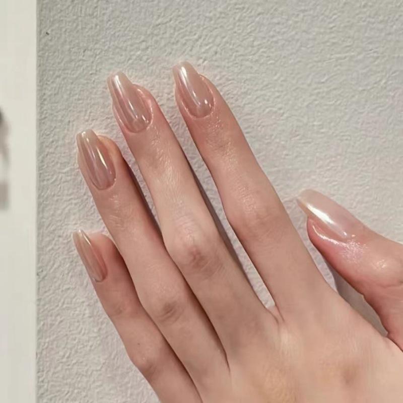 

Moonlight Pink Removable Nude False Nail Art Patches Large
