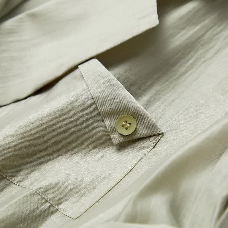 IHIMI Women's Tencel Shirt & Shorts Set