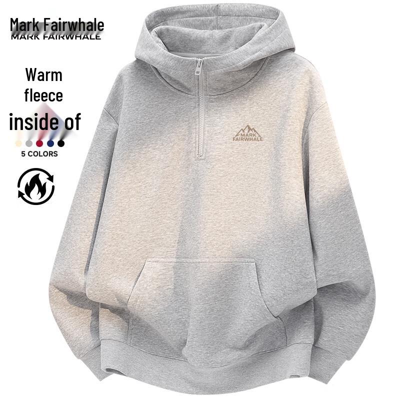 Mark Fairwhale Men's 2025 Autumn/Winter Half-Zip Fleece Hoodie