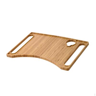 Bamboo Walker Tray Folding Mobility Eating Table Adult Accessories Sturdy with Cup Holder