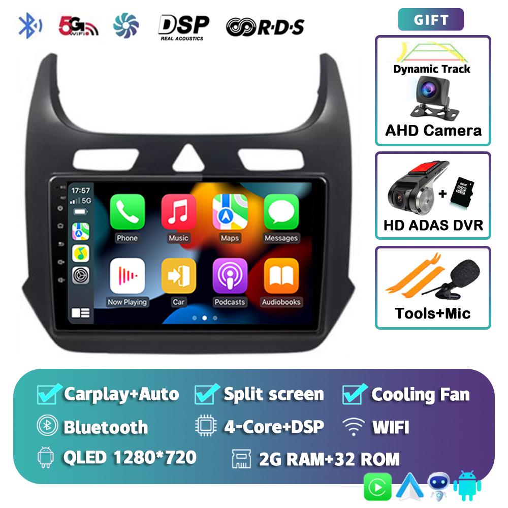 Android 14 Carplay Car Radio for Chevrolet Cobalt 2 2011-2018 Multimedia Video Player WIFI+4G GPS 2Din DVD Head Unit Stereo QLED