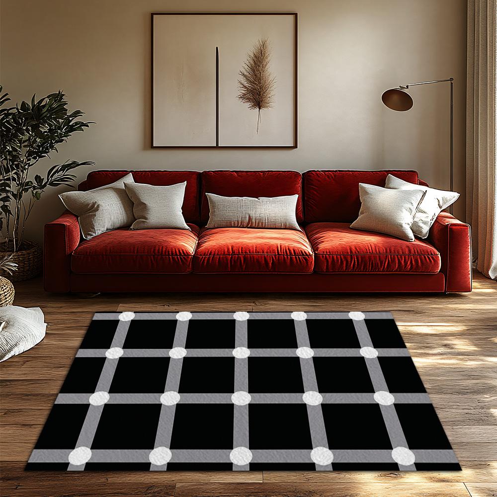 Stylish Area Rug Modern Geometric Pattern Non Slip Floor Mat Living Room Bedroom Decor Home Accent Carpet Stylish Home Design