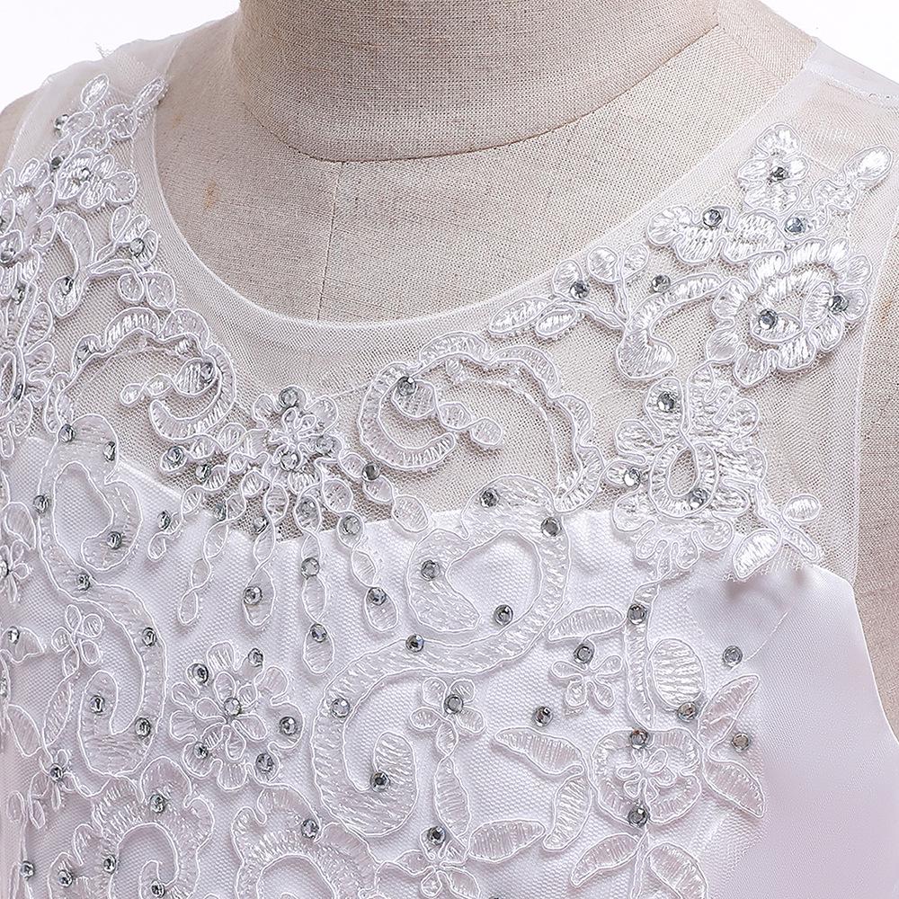 New 2026 Style Girls' Color Block Puffy Princess Formal Wedding Flower Girl Dress
