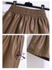 Women's High-Waist PU Leather Wide-Leg Pants - 2023 Autumn/Winter Fashionable Korean Style