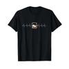 Ekg Hearbeat Whiskey Glass Malt T Shirt Vintage Soft Homme Versatile Fashion Stretched Slightly Top For Everyday Wear