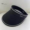 Sun Visor Hat Large Brim High Toughness Quick-drying Non-stuffy Letter Decor Beach Protection Multi-colors Breathable Women Cap for Daily Life Outdoor