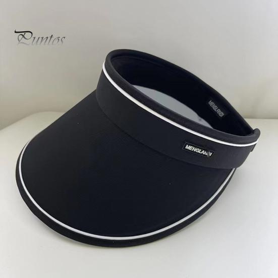 Sun Visor Hat Large Brim High Toughness Quick-drying Non-stuffy Letter Decor Beach Protection Multi-colors Breathable Women Cap for Daily Life Outdoor