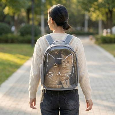 Transparent Cat Outdoor Bag Breathable Pet Space Capsule Portable Pet Travel Bag  Travel Use
