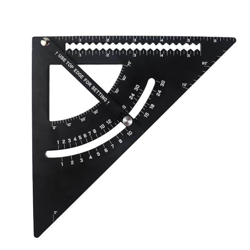 Adjustable Aluminum Alloy Right Angle Triangle Ruler for Woodworking