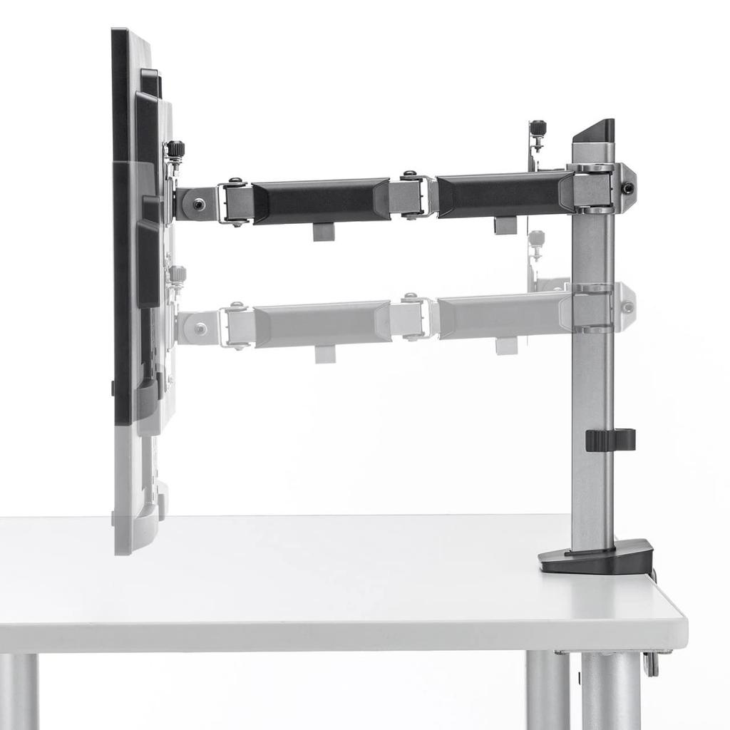 Sanwa Supply Horizontal LCD Monitor Arm Gray CR-LA2002