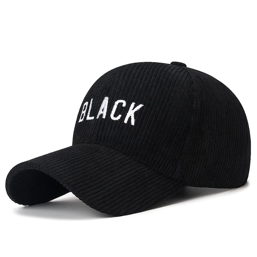 

Fashion Corduroy Baseball Cap Letter Embroidery Curved Brim Women Men Hat Adjustable Outdoor Travel Sun Visor Solid Color Cap Adjustable
