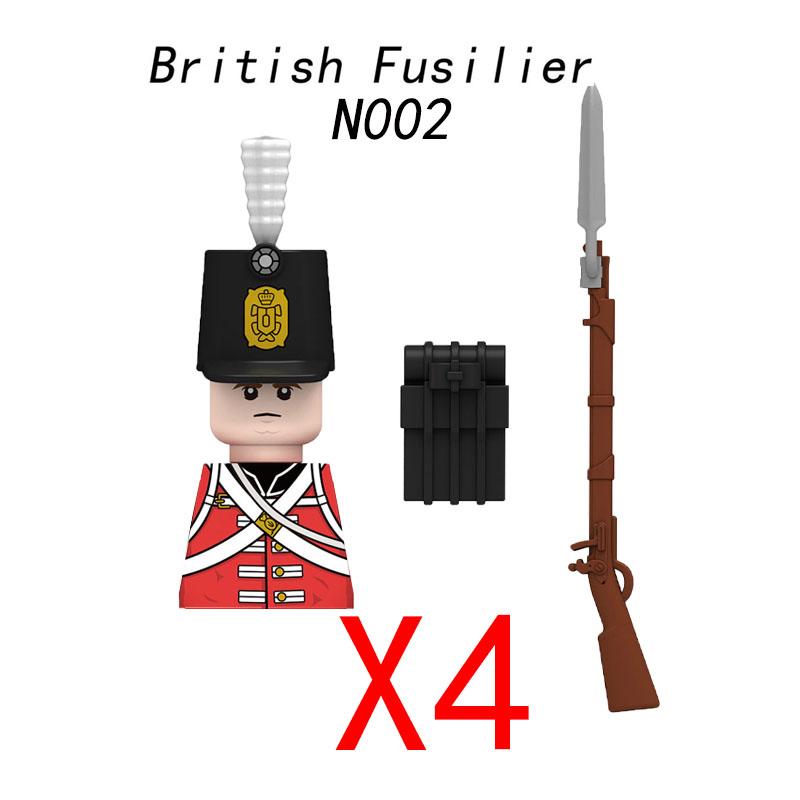 

Военные средневековые строительные блоки Наполеоновские войны Замок Рыцарь Солдат Фигурки Оружие Пушки Британско-французская армия Пехота MOC